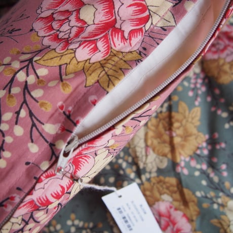 en fil d'Indienne クッションカバー Bloom  pink 25x35【中材あり】