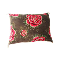 bagaille バガイユ クッションカバー velour Pivoine d.grey 45x50  中材付