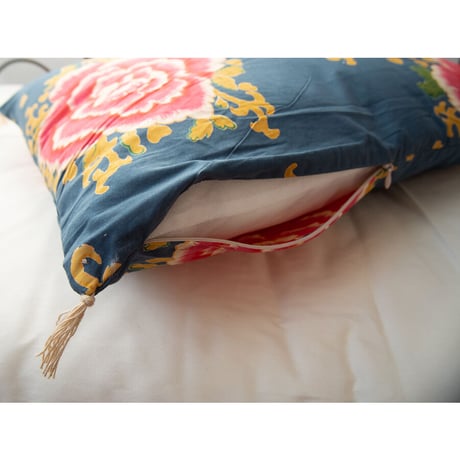 bagaille バガイユ クッション cotton Pivoine green 45x50 中材付