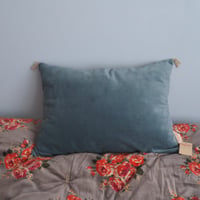 bagaille バガイユ クッションカバー velour blue 45x55 中材なし