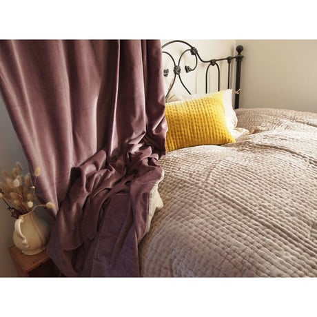 en fil d'Indienne カーテン Velour Lilac 130x280