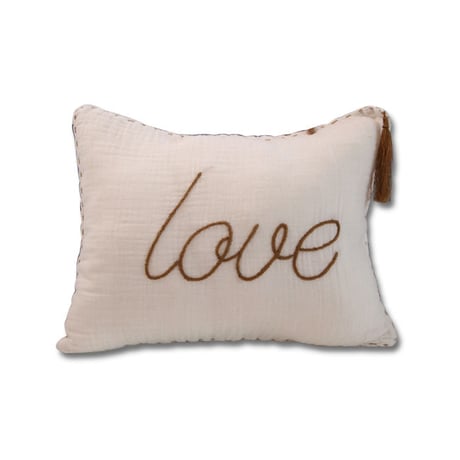 Numero74 ヌメロ74  Message cushion pastel メッセージクッション white