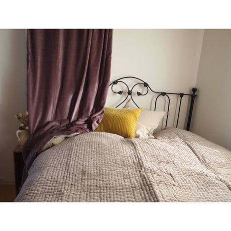 en fil d'Indienne カーテン Velour Lilac 130x280