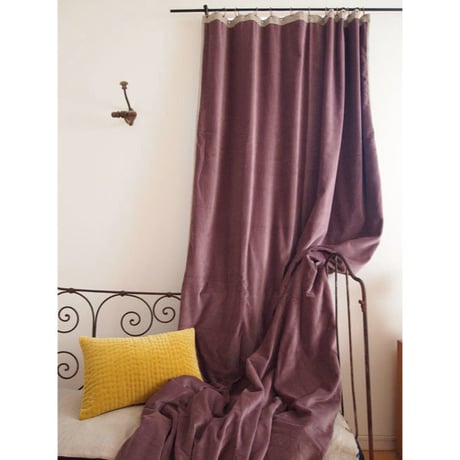 en fil d'Indienne カーテン Velour Lilac 130x280