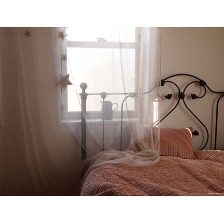 en fil d'Indienne カーテン Tulle curtain pearl  120x300