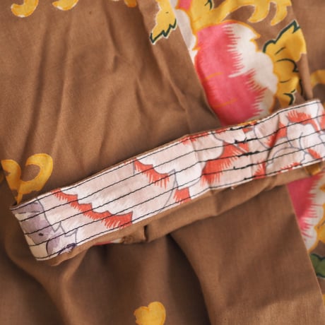 bagaille バガイユ コットンルームパンツ ボタン柄 brown