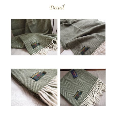 Tweedmill ツイードミル Fishboane showl 70x183 olive