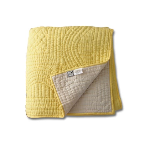 en fil d'Indienne オンフィルダンディエンヌ マルチキルトカバー Basic yellow 160x160