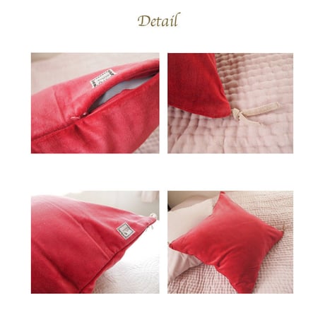 en fil d'Indienne オンフィルダンディエンヌ クッションカバー Vague framboise 45x45【中材なし】