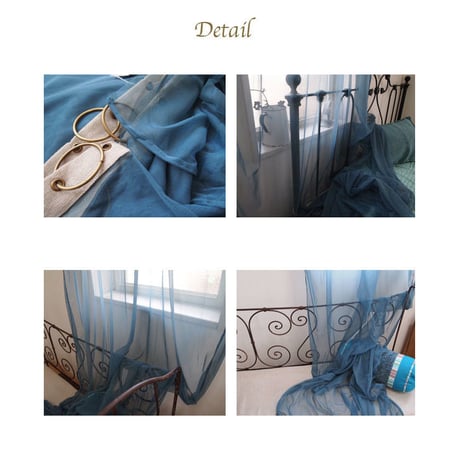 en fil d'Indienne オンフィルダンディエンヌ カーテン Tulle curtain canard 120x300