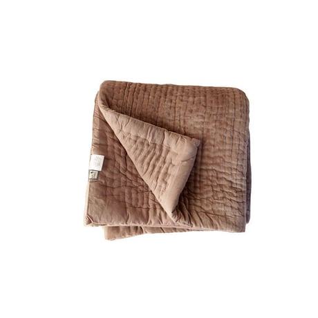 en fil d'Indienne マルチキルトカバー Vague Beige 160x160