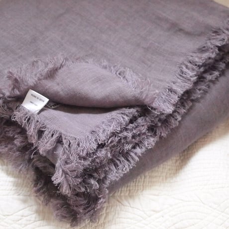 en fil d'Indienne マルチキルトカバー Linen lavender 130x200