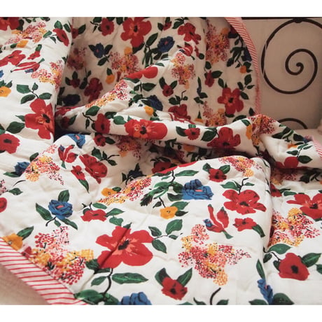 Le petit Lucas プチルカ baby quilt 105x140 brazilian flower