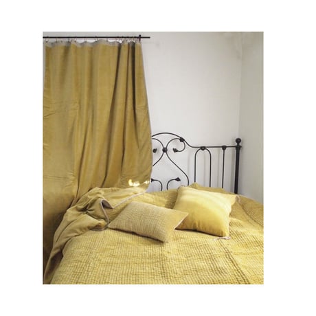 en fil d'Indienne カーテン Velour Citron130x280