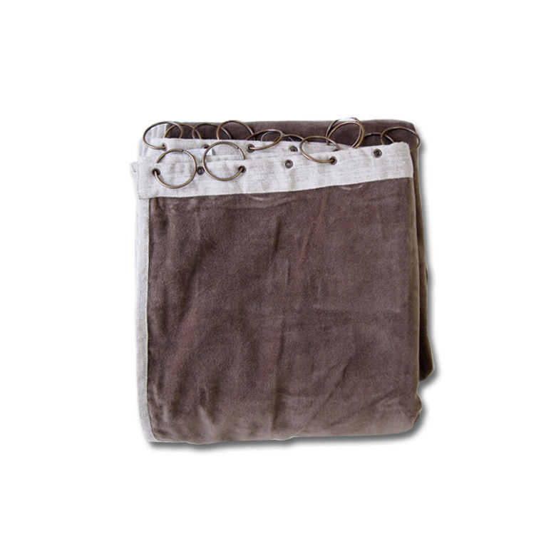 en fil d'Indienne カーテン Velour brown130x280 | AL...