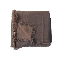 en fil d'Indienne マルチキルトカバー Linen natural 130x250