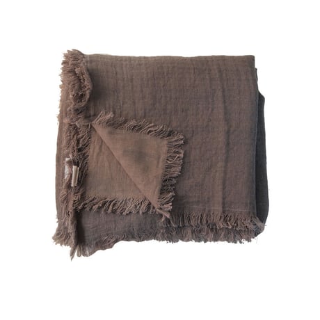en fil d'Indienne マルチキルトカバー Linen natural 130x250