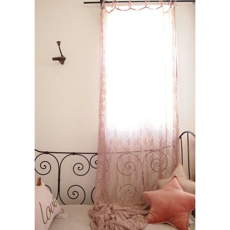 Numero74 ヌメロ74  gathered curtain lace flower ギャザーレースカーテン dusty pink