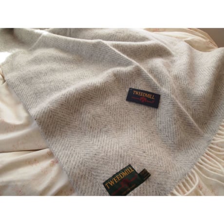 Tweedmill ツイードミル Fishboane showl 70x183 silver grey