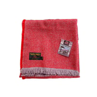 Tweedmill ツイードミル crosshatch check recycle rug 120x150 red