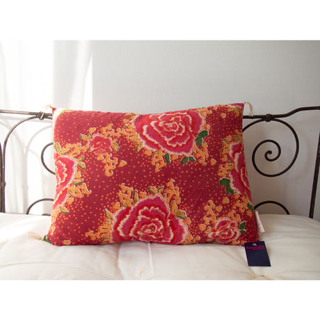 bagaille バガイユ クッション cotton Pivoine red 45x50 中材付