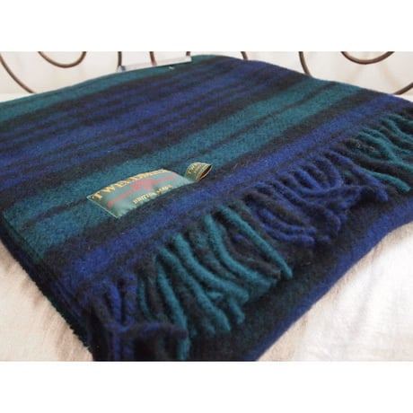 Tweedmill ツイードミル Traditional tartan throw 70x183 blackwatch