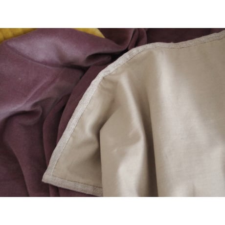 en fil d'Indienne カーテン Velour Lilac 130x280