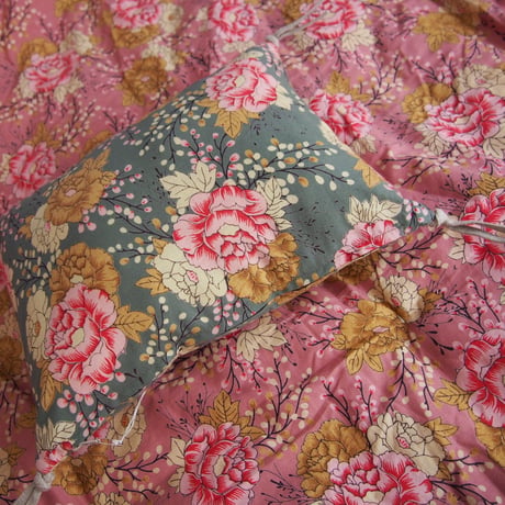 en fil d'Indienne クッションカバー Bloom  green 25x35【中材あり】