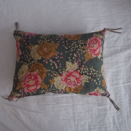 en fil d'Indienne クッションカバー Bloom  green 25x35【中材あり】