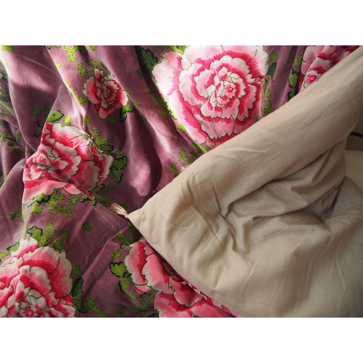 bagaille バガイユ キルト PIVOINE Deep purple 100x190