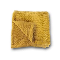 en fil d'Indienne マルチキルトカバー Vague Citron 160x160