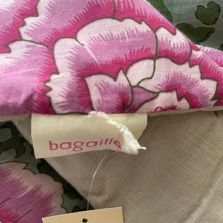 【Outlet】bagaille バガイユ キルト コットンぼたん柄 gray　100x190