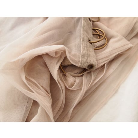 en fil d'Indienne カーテン Tulle curtain pearl  120x300
