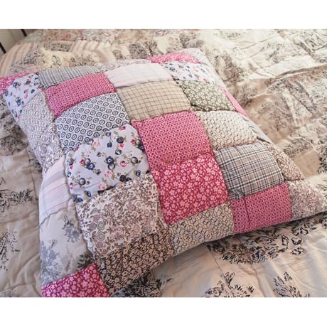 en fil d'Indienne オンフィルダンディエンヌ クッションカバー Pondichery Rose 45x45 【中材なし】