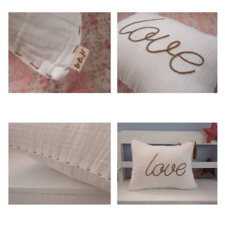 Numero74 ヌメロ74  Message cushion pastel メッセージクッション white