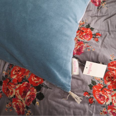 bagaille バガイユ クッションカバー velour blue 45x55 中材なし