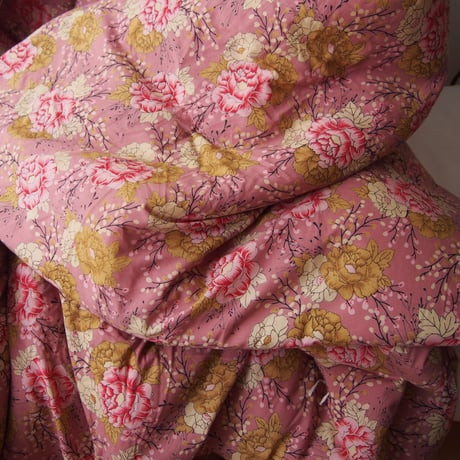en fil d'Indienne マルチキルトカバー Bloom  pink 140x240