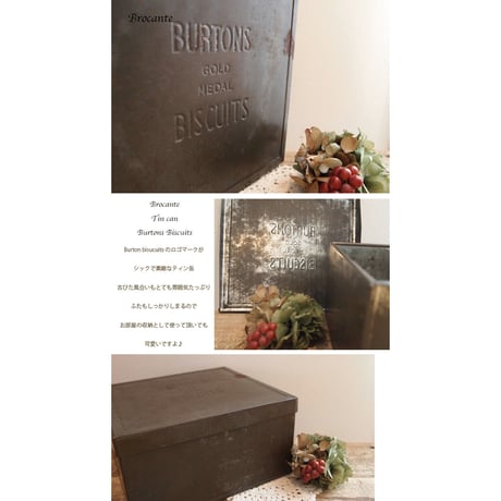 ブロカント Burtons ビスケット缶
