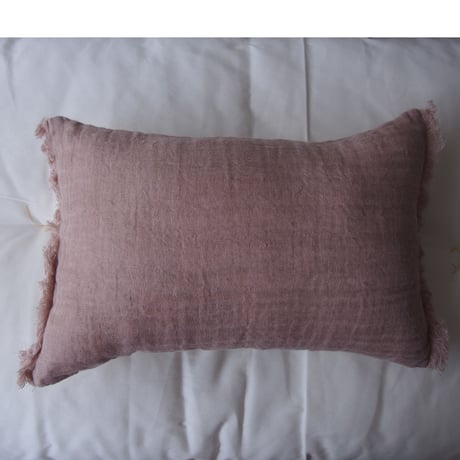 【ネコポス対応】en fil d'Indienne クッションカバー etaime  pink 30x45【中材なし】