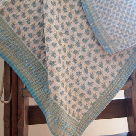 Jeanette farrier baby kantha ジャネットファリア ベビーカンタ light blue