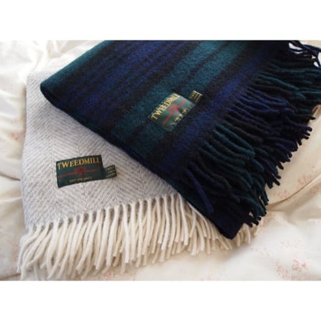 Tweedmill ツイードミル Traditional tartan throw 70x183 blackwatch