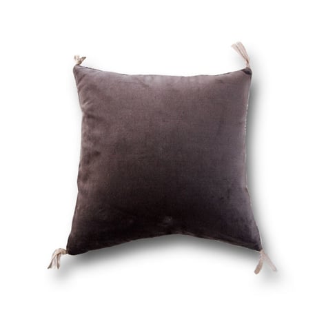 【ネコポス対応可】en fil d'Indienne クッションカバー Vague Anthracite 45x45【中材なし】