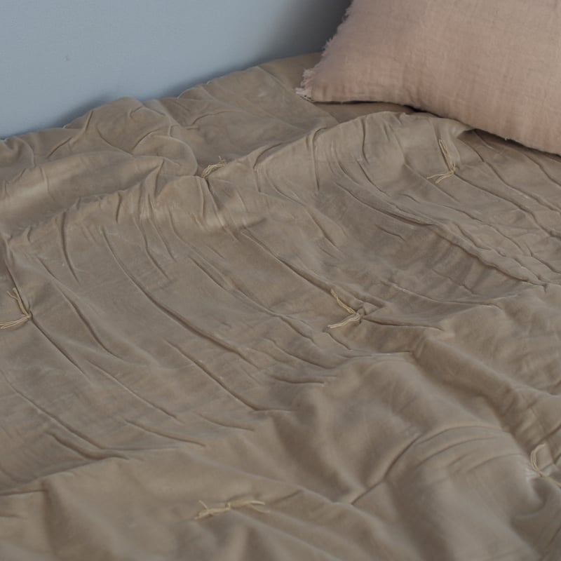 bagaille バガイユ キルト Turquoise　100x190 bagaille バガイユ キルト 無地xストライプ gray 100x190 | ALCHE