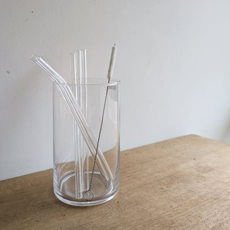 ガラスのストロー 20cm カーブ
