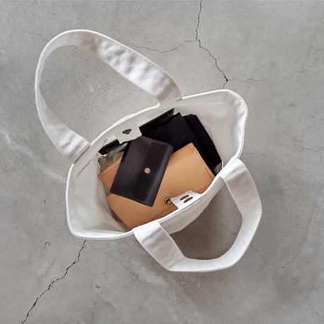 canvas tote bag S  WHITE