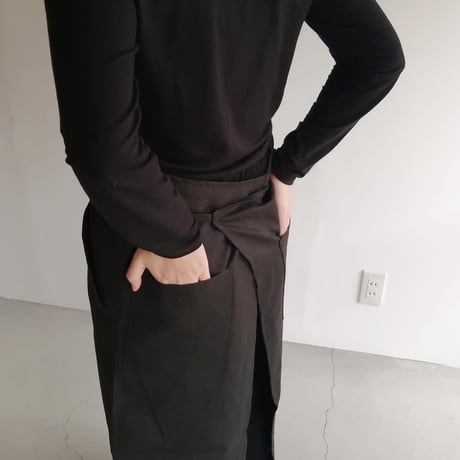 リネンエプロン　Black
