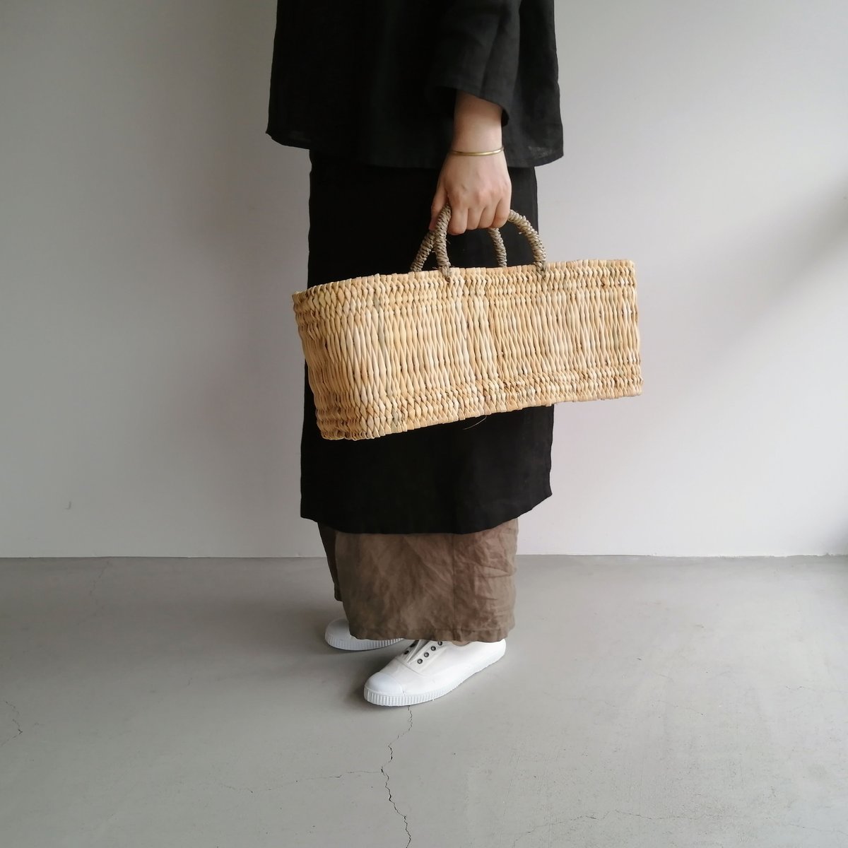 ストローかご 横長 M | mikke ストローかご 横長 M | mikke