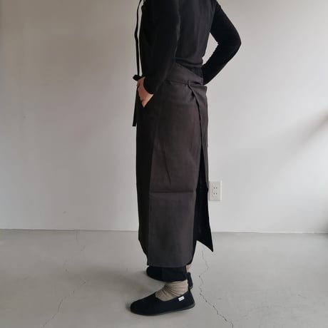 リネンエプロン　Black