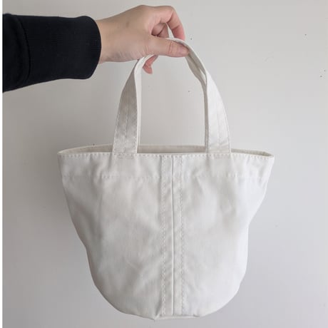 canvas tote bag S  WHITE