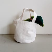 canvas tote bag S  WHITE